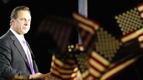 New York governor Andrew Cuomo during election night outside the Jacob K. Javits Convention Center in New York on November 8, 2016. (KENA BETANCUR/AFP/Getty Images)