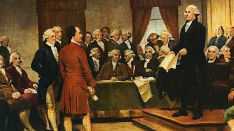 Washington Constitutional Convention 1787, by Junius Brutus Stearns, December 31, 1855 (Wikimedia/Public Domain)