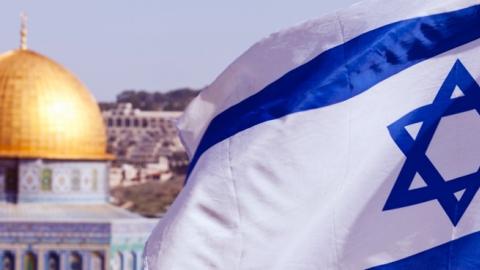 Dome of the Rock and flag of Israel. (Cosmo Condina/Getty Images)