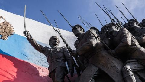 The Memorial to the Heroes of WW1 in the Victory Park on May 9, 2015 in Moscow, Russia. (Alexander Aksakov/Getty Images)