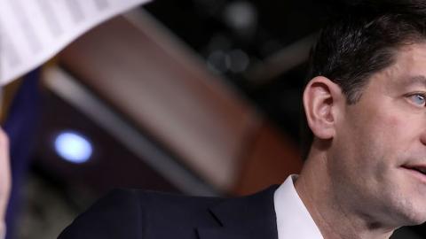  Speaker of the House Paul Ryan (R-WI) talks with reporters during his weekly news conference in the Capitol Visitors Center at the U.S. Capitol January 12, 2017 in Washington, DC. (Chip Somodevilla/Getty Images)