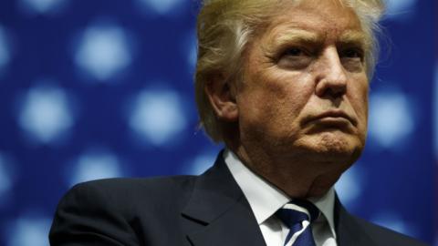 President Donald Trump looks on during a rally at the DeltaPlex Arena, December 9, 2016 in Grand Rapids, Michigan. 