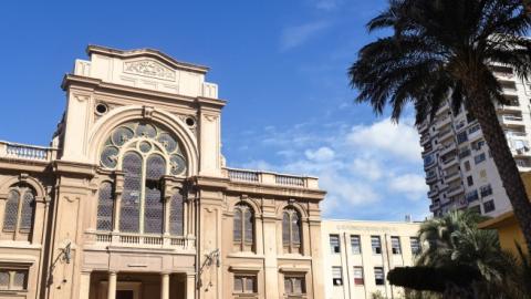 The Prophet Eliyahu Hanavi synagogue in the northern Egyptian coastal city of Alexandria on November 14, 2016. (MOHAMED EL-SHAHED/AFP/Getty Images) 