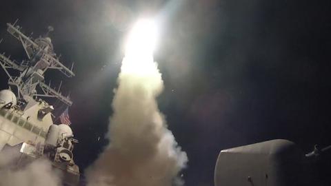 The guided-missile destroyer USS Porter (DDG 78) conducts strike operations while in the Mediterranean Sea, April 7, 2017. (U.S. Navy photo by Mass Communication Specialist 3rd Class Ford Williams/Released)