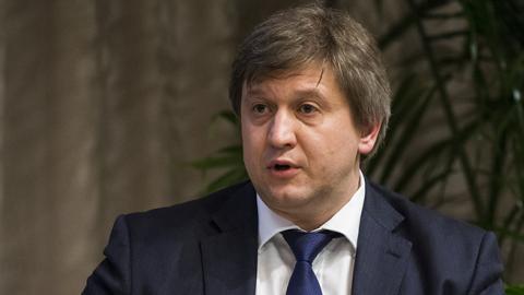 Oleksandr Danyliuk, Finance Minister of Ukraine, speaks during a panel discussion during the the 2017 IMF Spring Meetings in Washington, April 20, 2017 (Samuel Corum/Anadolu Agency/Getty Images)