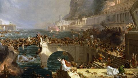 The Course of Empire - Destruction, Thomas Cole, 1836, New York Historical Society (CG Wilson/Corbis via Getty Images)