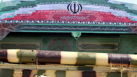 Iranian missile during annual military parade in Tehran, September 22, 2015 (Fatemeh Bahrami/Anadolu Agency/Getty Images)