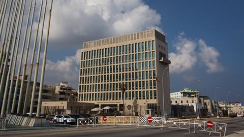 US Embassy in Havana, Cuba, September 18, 2017 (Yander Zamora/Anadolu Agency/Getty Images)