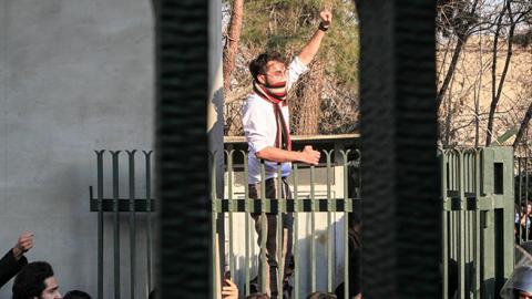 Anti-government protests in Tehran, December 30, 2017 (Stringer/Anadolu Agency/Getty Images)