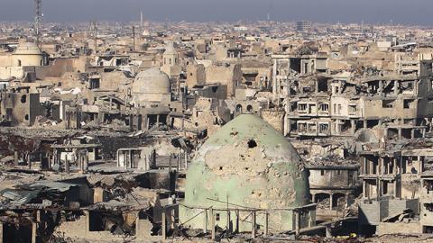 Mosul's Old City, on January 8, 2018, six months after Iraqi forces seized the country's second city from Islamic State group jihadists (AHMAD AL-RUBAYE/AFP/Getty Images)