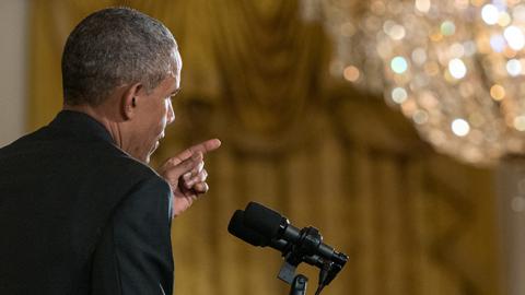 President Barack Obama speaks during a press conference in response to the Iran Nuclear Deal on July 15, 2015 (Ken Cedeno/Corbis via Getty Images)