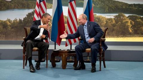 Presidents Obama and Putin at the G8 Summit in Ireland, June 17, 2013 (Pete Souza)