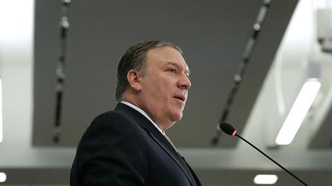 Mike Pompeo at the Center for Strategic Studies, April 13, 2017 (Chip Somodevilla/Getty Images)