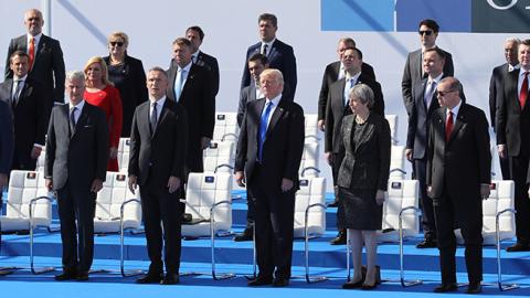 Group photo at the NATO summit in Brussels, May 25, 2018 (Dan Kitwood - WPA Pool/Getty Images)