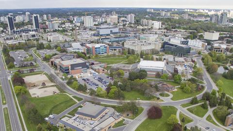 Aerial view of University of Waterloo campus (Photo Credit: Wei Fang/Getty Images)