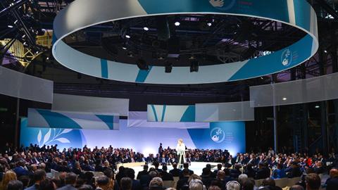 German Chancellor Angela Merkel delivers a speech at the opening session of the Paris Peace Forum, November 11, 2018, in Paris, France. (Photo by Artur Widak/NurPhoto via Getty Images)