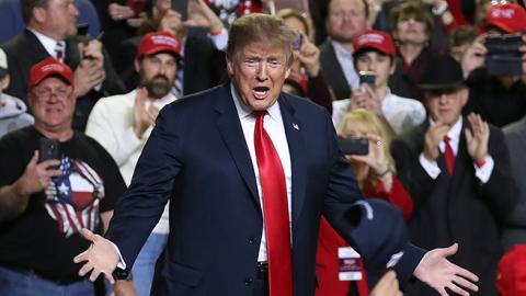 U.S. President Donald Trump attends a rally at the El Paso County Coliseum on February 11, 2019 in El Paso, Texas. (Joe Raedle/Getty Images)