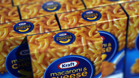 Boxes of Kraft Macaroni & Cheese Dinner are seen in a pop-up store of Kraft Heinz January 17, 2019 in Washington, DC. (Alex Wong/Getty Images)
