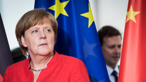 German Chancellor Angela Merkel is pictured during the meeting with Li Keqiang (not pictured), Prime Minister of China, on July 09, 2018 in Berlin, Germany. (Florian Gaertner/Getty Images)