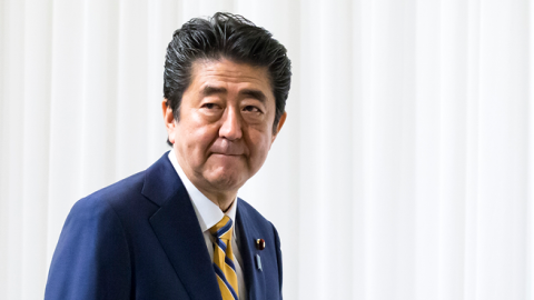 Japanese Prime Minister and Liberal Democratic Party (LDP) President Shinzo Abe arrives for an event held before the party's annual convention on February 10, 2019 in Tokyo, Japan. (Tomohiro Ohsumi/Getty Images)