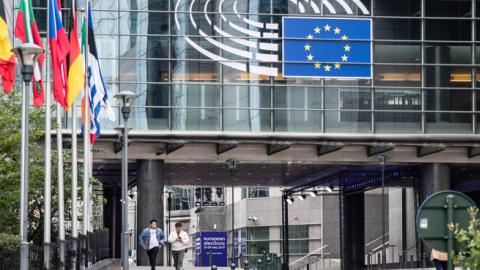 The European Parliament building. From 23 May to 26 May, the citizens of 28 EU states will elect a new parliament. (Getty Images)