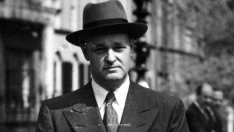 30th April 1952: The newly-appointed US ambassador to Moscow, diplomat and historian George Frost Kennan, walking in London before leaving for Moscow. (Keystone/Getty Images)