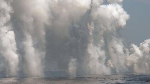 Taiwanese navy fired rockets and guns on September 17 in a scenario simulating a Chinese invasion in the island's biggest live-fire naval drill in 25 years. 