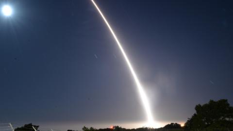 Vandenberg Air Force Base ICBM test launch May 3, 2017 (U.S. Air Force photo by Airman 1st Class Daniel Brosam)