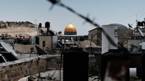 The Dome of the Rock at the Al-Aqsa mosque compound stands in the Old City on May 9, 2018 in Jerusalem, Israel. (Spencer Platt/Getty Images)