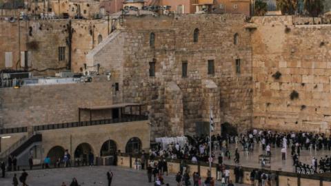 The Western Wall in Jerusalem with the Dome of the Rock in the background. (Creative Commons)