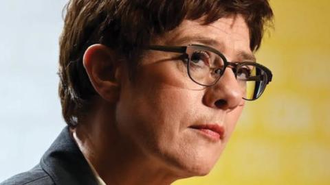 German Defense Minister Annegret Kramp-Karrenbauer in Hamburg, Jan. 18.