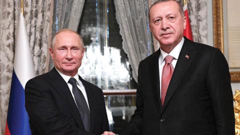 Meeting between Russian President Vladimir Putin and Turkish President Recep Tayyip Erdoğan