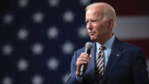 Former Vice President of the United States Joe Biden speaking with attendees at the Presidential Gun Sense Forum hosted by Everytown for Gun Safety and Moms Demand Action at the Iowa Events Center in Des Moines, Iowa.