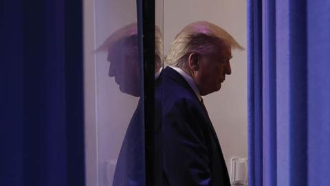 U.S. President Donald Trump leaves the Brady Press Briefing Room after he and members of the White House Coronavirus Task Force held a news conference at the White House March 19, 2020 in Washington, DC. 