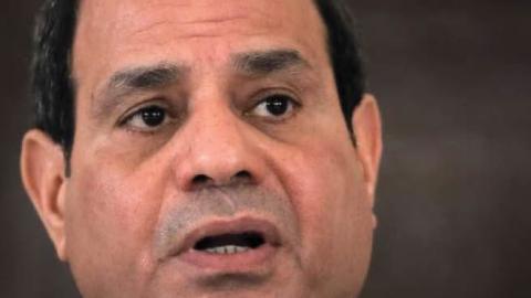 Egyptian President Abdel Fatah al-Sissi speaks during a news conference in Bucharest, Romania, in June 2019.