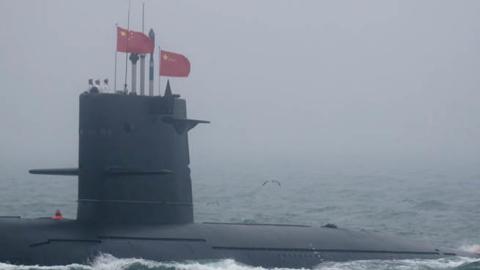 A Great Wall 236 submarine of the Chinese People's Liberation Army (PLA) Navy, billed by Chinese state media as a new type of conventional submarine.