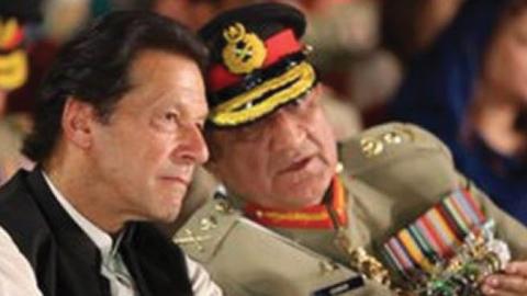 Pakistan PM Imran Khan with Gen Qamar Bajwa