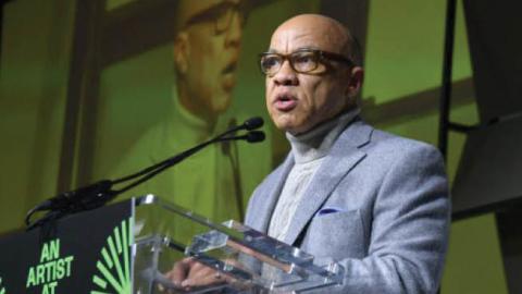 President of the Ford Foundation and recipient of Sundance Institute's Vanguard Award for Philanthropy Darren Walker speaks during 2020 Sundance Film Festival - An Artist At The Table Presented By IMDbPro Dinner & Reception at Juniper at Newpark on Januar