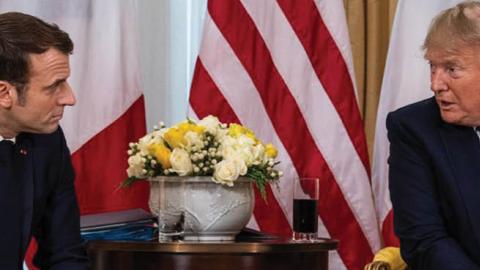 US President Donald Trump and President Emmanuel Macron of France.