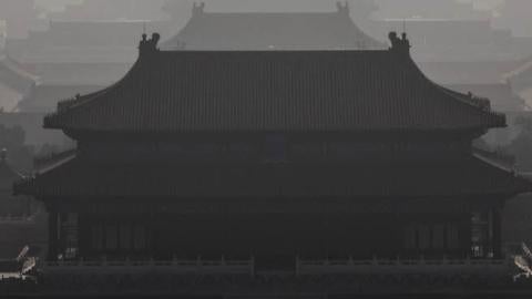 A thick haze engulfs Beijing’s Forbidden City, Dec. 9, 2019.