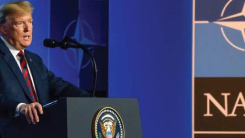 Donald Trump at the 2018 NATO Summit in Brussels 