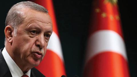Turkish President Recep Tayyip Erdogan delivers a speech following a cabinet meeting, in Ankara, on June 9, 2020
