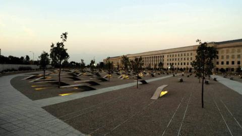 A view of the Pentagon Memorial honoring the 184 lives lost during the Sept. 11, 2001 terrorist attacks. 