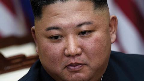 North Korea's leader Kim Jong Un before a meeting with US President Donald Trump in the Demilitarized zone (DMZ) on June 3 (BRENDAN SMIALOWSKI/AFP via Getty Images).