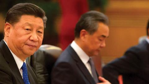 Chinese President Xi Jinping takes part in a meeting with Turkish President Recep Tayyip Erdogan at the Great Hall of the People in Beijing on July 2, 2019. (MARK SCHIEFELBEIN/AFP via Getty Images)