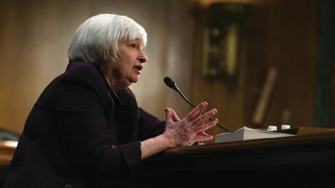 Federal Reserve Board Chair Janet Yellen testifies during a hearing before the Senate Banking, Housing and Urban Affairs Committee February 24, 2015 on Capitol Hill in Washington, DC (Photo by Alex Wong/Getty Images)