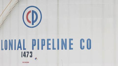 Fuel holding tanks are seen at Colonial Pipeline's Linden Junction Tank Farm on May 10, 2021 in Woodbridge, New Jersey (Photo by Michael M. Santiago/Getty Images) 