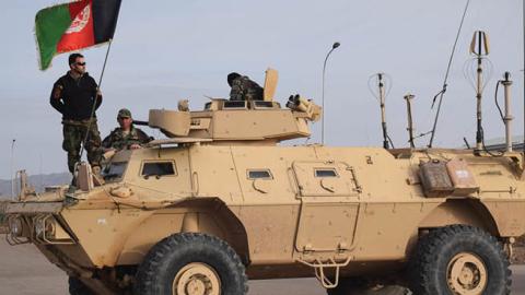 Afghan Commandos on a Mobile Strike Force Vehicle in Shindand Military Base, Herat province (Photo by Franz J. Marty/SOPA Images/LightRocket via Getty Images)