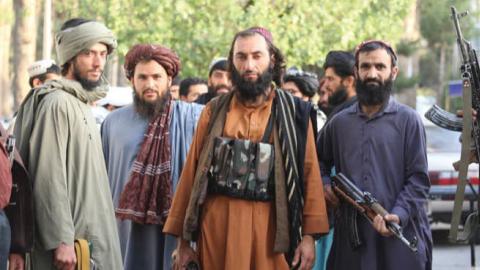 Taliban patrol in Herat city after took control in Herat, Afghanistan, on August 18, 2021 as Taliban take control of Afghanistan after 20 years. (Photo by Mir Ahmad Firooz Mashoof/Anadolu Agency via Getty Images)
