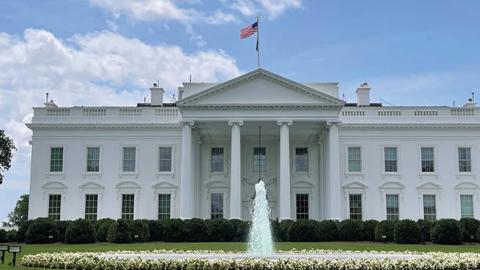 The north lawn of the White House is seen in Washington, DC on July 9, 2021 (Photo by DANIEL SLIM/AFP via Getty Images)